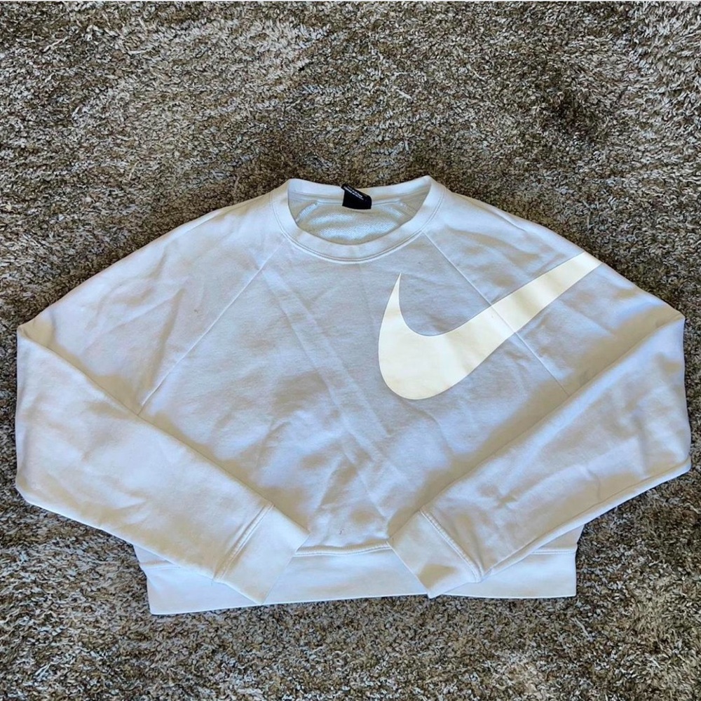 Nike Women's White Crew Neck Sweater
